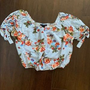 forever21 off the shoulder crop top